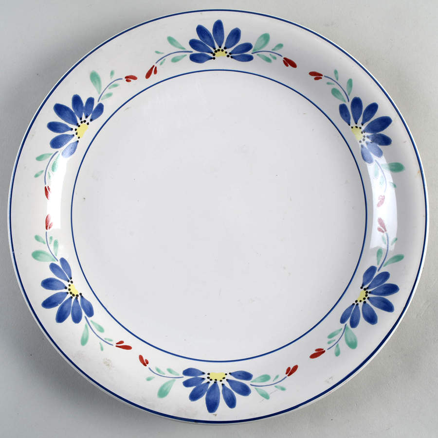 Blue Daisy 12" Chop Plate (Round Platter) by Vitromaster-1