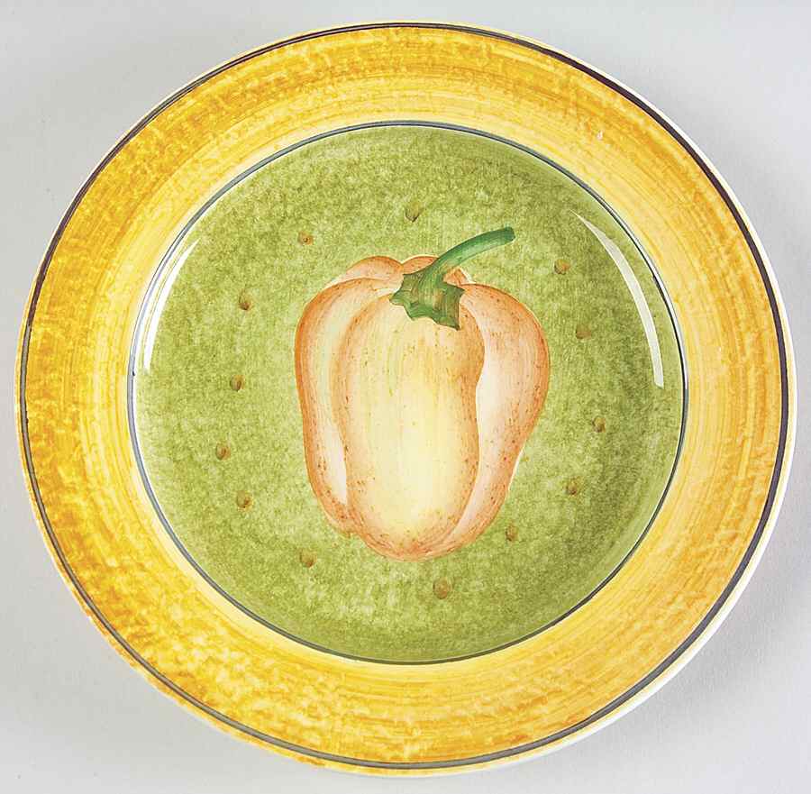 Harvest Vegetables (Not Embossed) Wall Plate by Vietri (Italy)-1