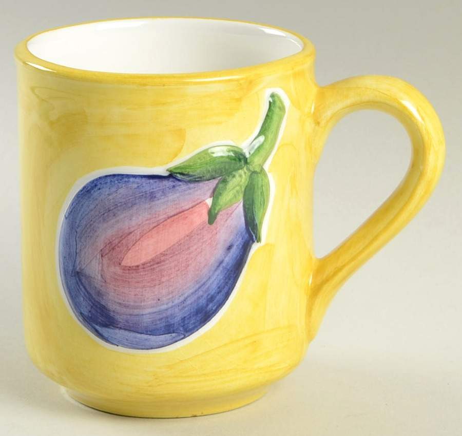 Embossed Vegetables Mug by Vietri (Italy)-1