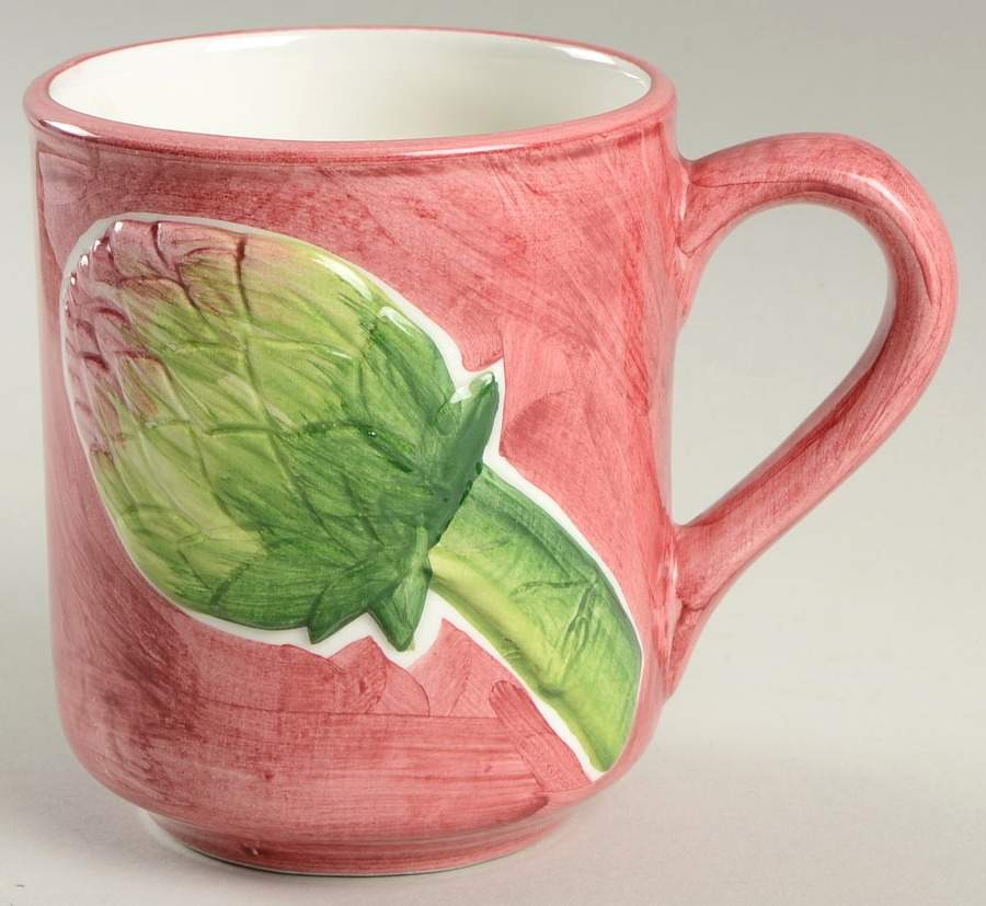 Embossed Vegetables Mug by Vietri (Italy)-1