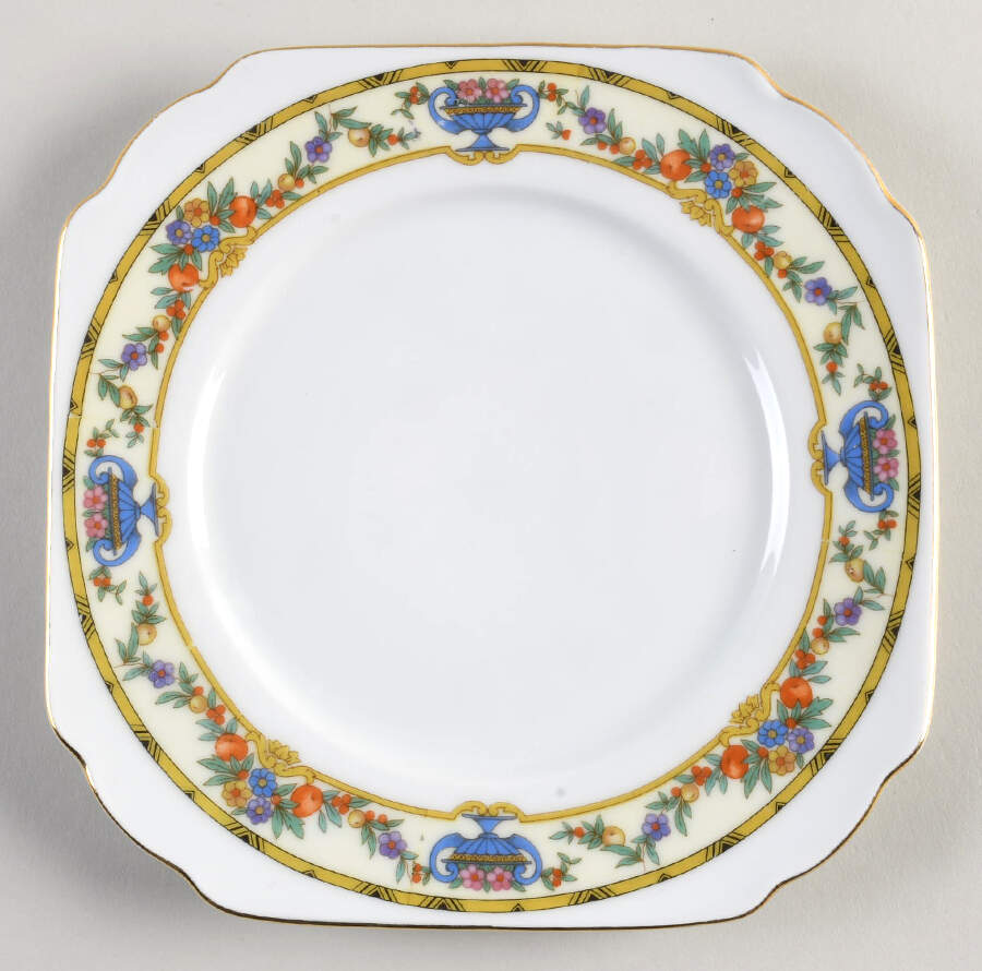VIT134 Square Salad Plate by Victoria (Czech)-1