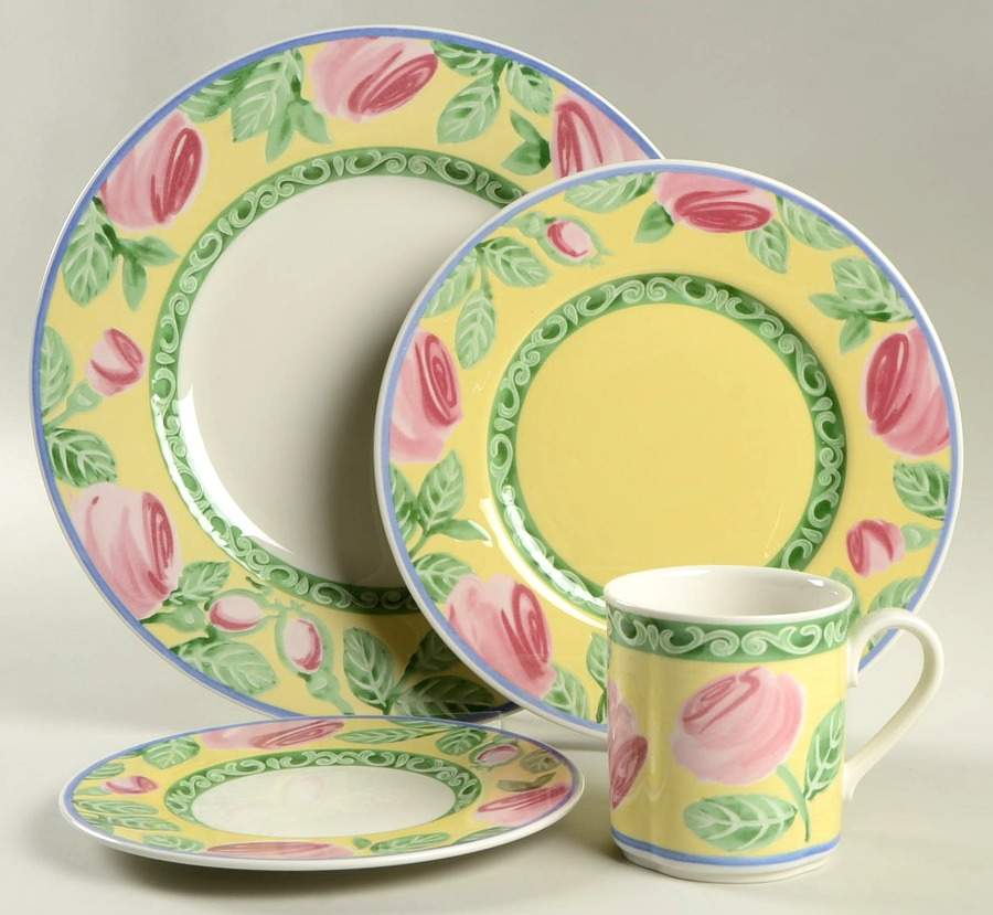 A Rose 4 Piece Place Setting by Villeroy & Boch-1
