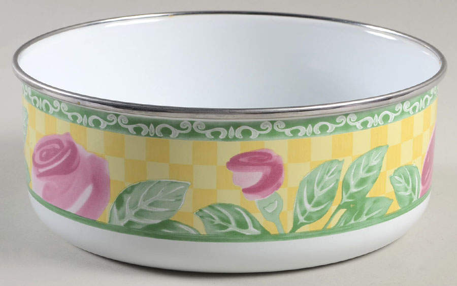 A Rose 7 3/8" Metal Bowl by Villeroy & Boch-1