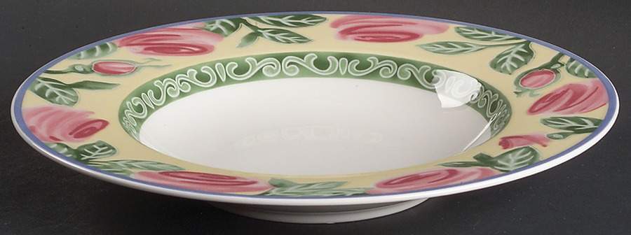 A Rose Large Rim Soup Bowl by Villeroy & Boch-1