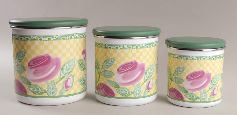 A Rose (6 Piece) Metal Canister Set by Villeroy & Boch-1