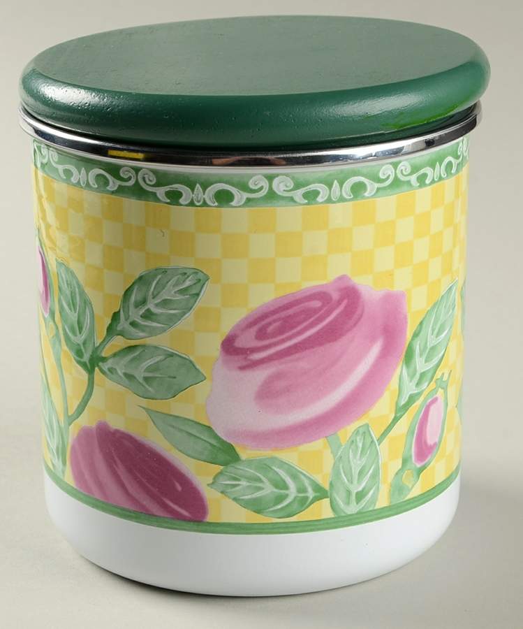 A Rose Small Metal Canister & Wood Lid by Villeroy & Boch-1