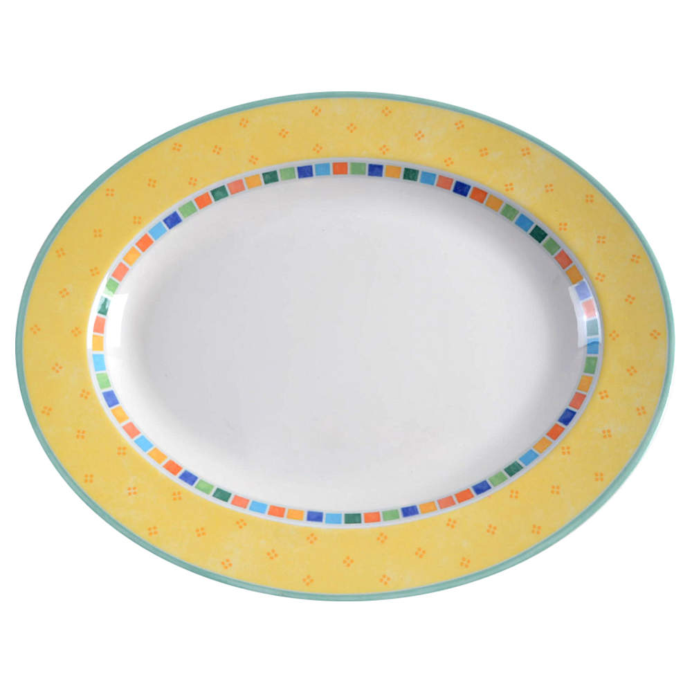Twist Alea Limone 14" Oval Serving Platter by Villeroy & Boch-1
