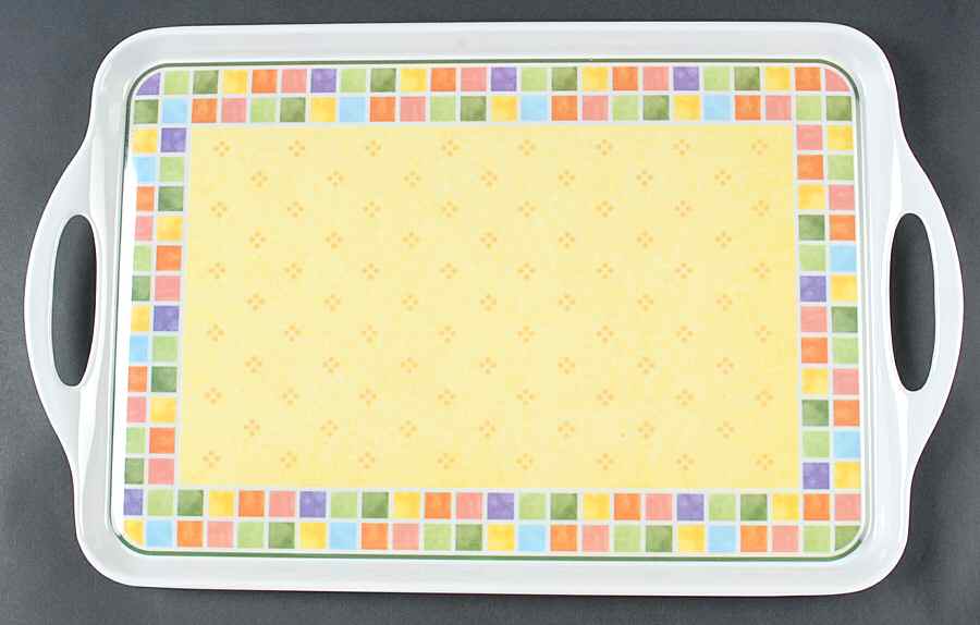 Twist Alea Limone 18" Rectangular Handled Serving Melamine Tray by Villeroy & Boch-1