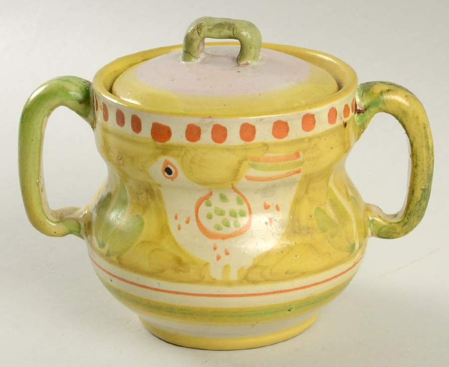 Campagna-Chicken Sugar Bowl & Lid by Ceramica Artistica (CAS Vietri)-1