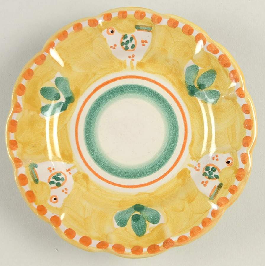 Campagna-Chicken Bread & Butter Plate by Ceramica Artistica (CAS Vietri)-1