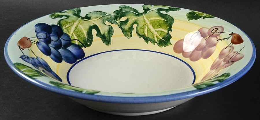 Disegno Large Rim Soup Bowl by VARM Ceramica (Italy)-1