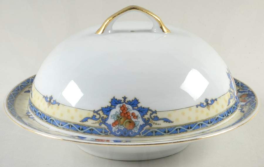 Oxford Round Covered Butter by Victoria (Czech)-1