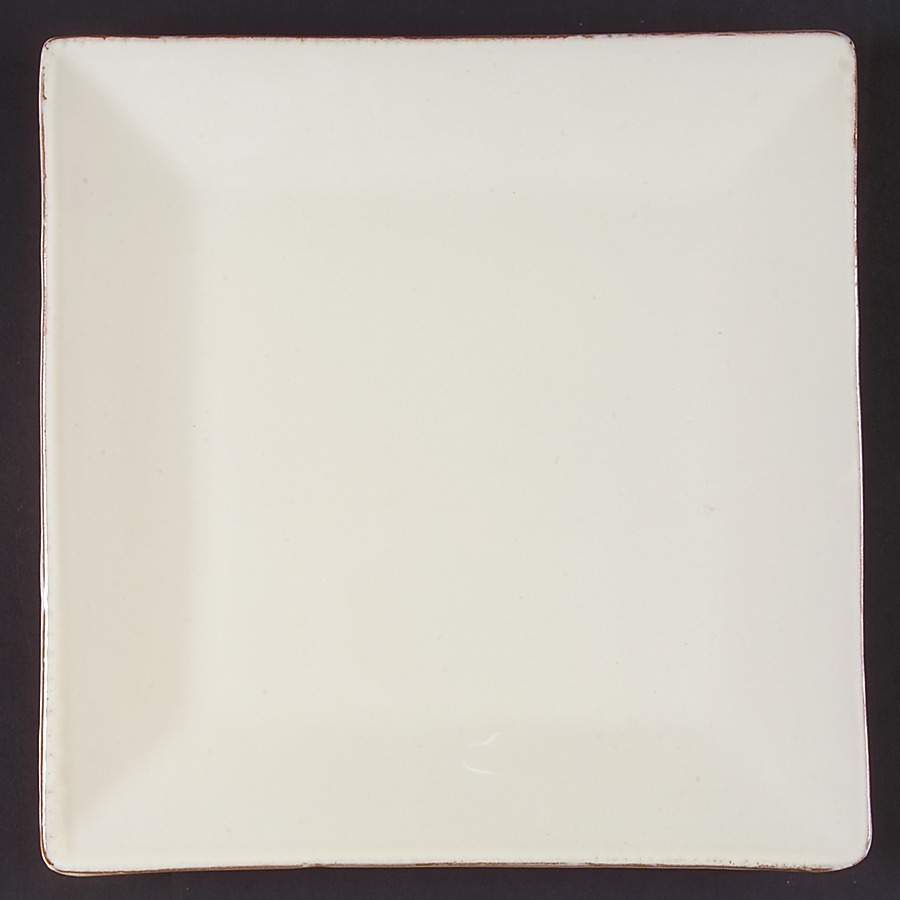 Crema Square Dinner Plate by Vietri (Italy)-1