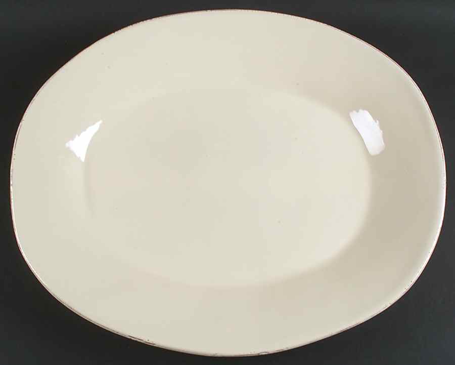 Crema 19" Oval Serving Platter by Vietri (Italy)-1