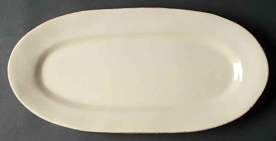 Crema 16" Oval Serving Platter by Vietri (Italy)-1