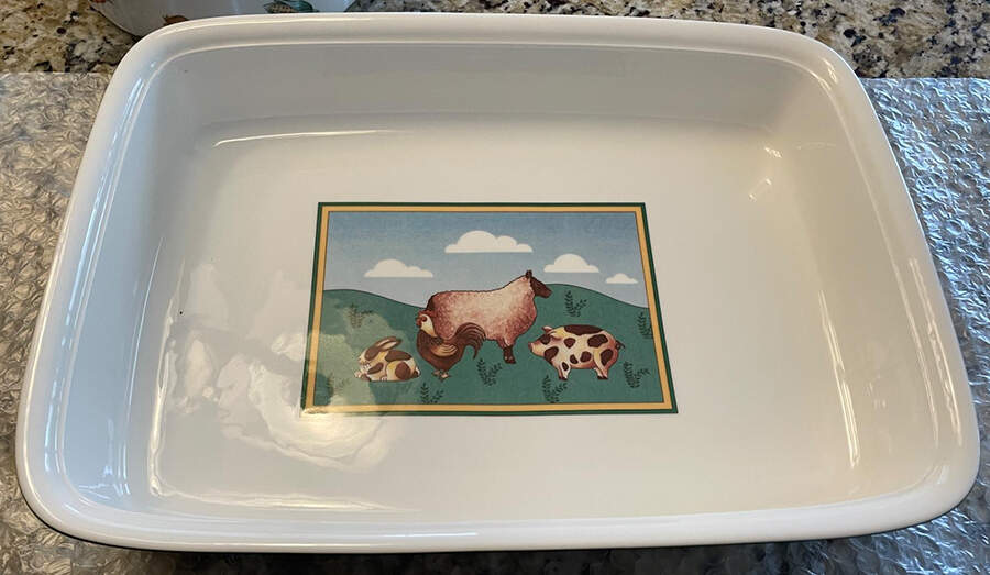 Les Animaux 14" Rectangular Baker by Villeroy & Boch-1