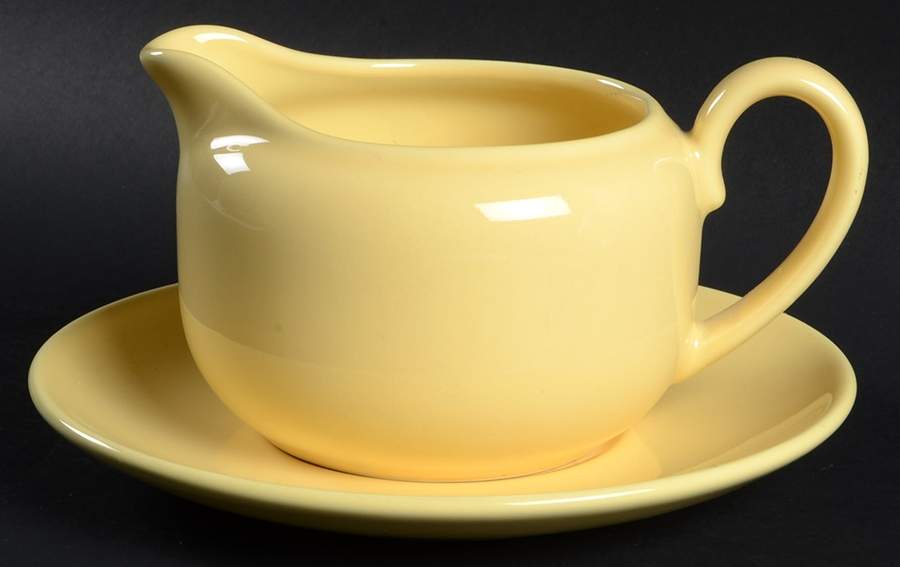 Prisma Yellow (Vanilla) Gravy Boat & Underplate by Vista Alegre-1