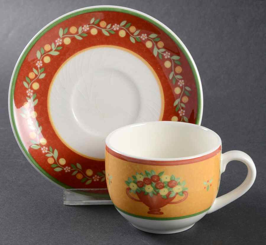 Toscana Flat Demitasse Cup & Saucer Set by Vista Alegre-1