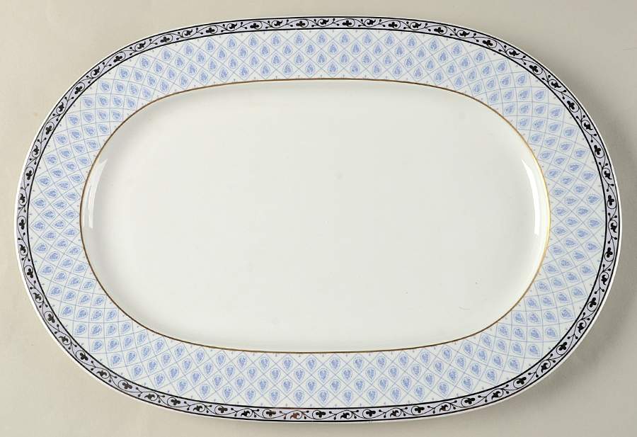Azurea 13" Oval Serving Platter by Villeroy & Boch-1