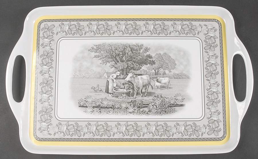 Audun Ferme 19" Rectangular Handled Serving Melamine Tray by Villeroy & Boch-1