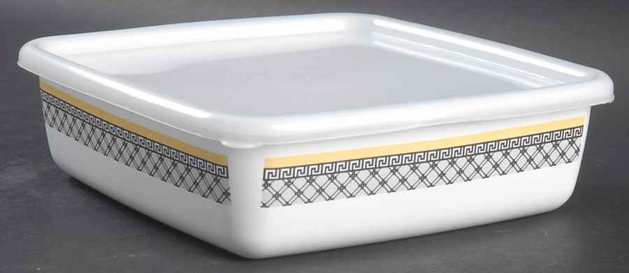 Audun Ferme 8" Metal Square Baker W/Plastic Lid by Villeroy & Boch-1