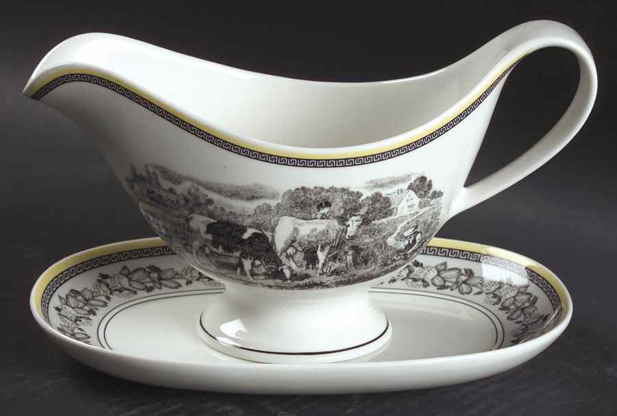 Audun Ferme Gravy Boat & Underplate/Relish by Villeroy & Boch-1