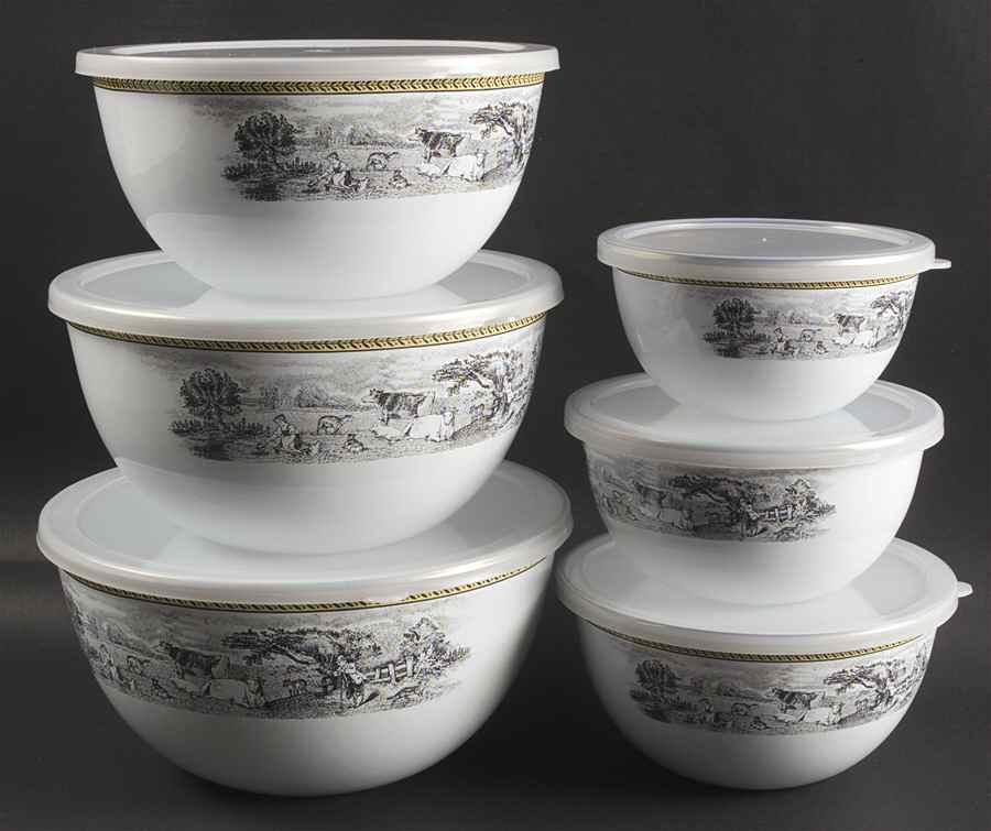 Audun Ferme Metal Nesting Mixing Bowl Set,6 Bowls&Plastic Lids by Villeroy & Boch-1