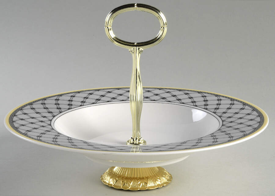 Audun Promenade 6"-7" Handled Footed Nut Dish HC by Villeroy & Boch-1