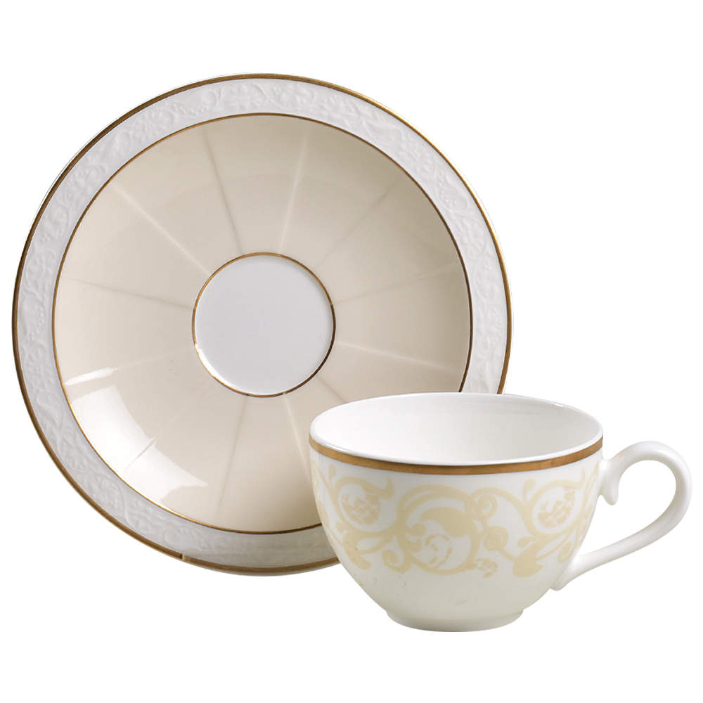 Ivoire Flat Cup & Saucer Set by Villeroy & Boch-1
