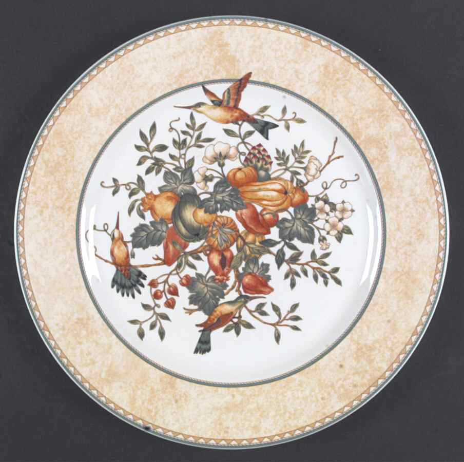 Golden Birds 12" Chop Plate (Round Platter) by Villeroy & Boch-1