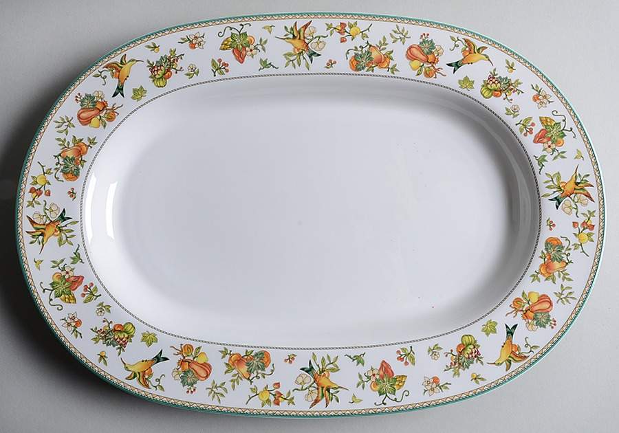 Golden Birds 15" Oval Serving Platter by Villeroy & Boch-1