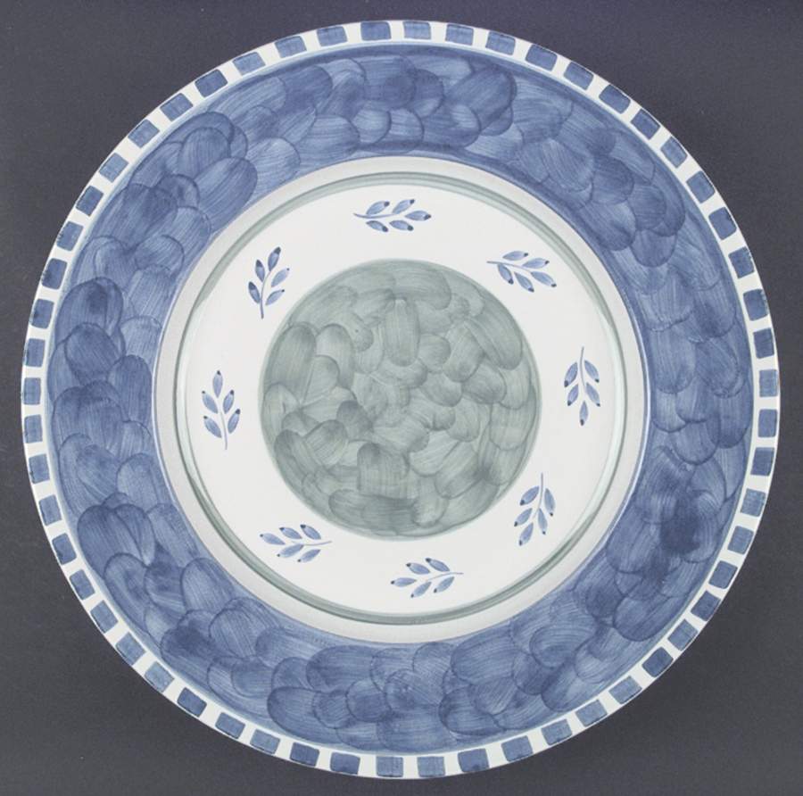 Blue Leaves 17" Chop Plate (Round Platter) by Villeroy & Boch-1