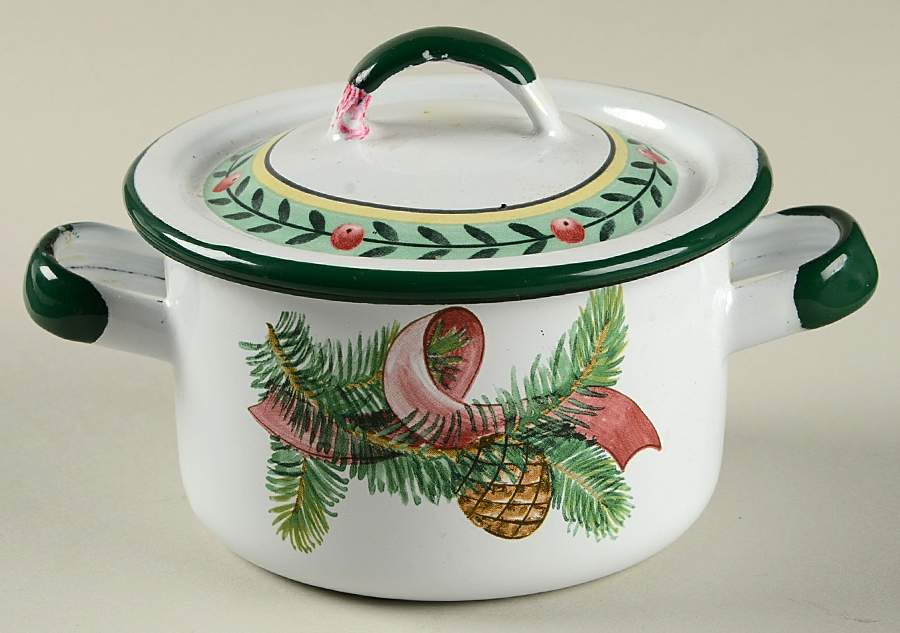 French Garden Christmas Individual Metal Casserole & Lid by Villeroy & Boch-1