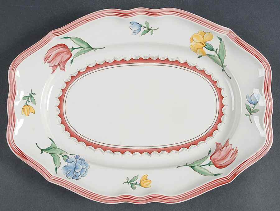 Jardin d'Alsace Fleur 11" Oval Serving Platter by Villeroy & Boch-1
