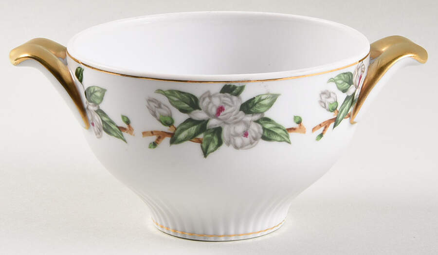 Camellia Sugar Bowl No Lid by Victorian (Japan)-1