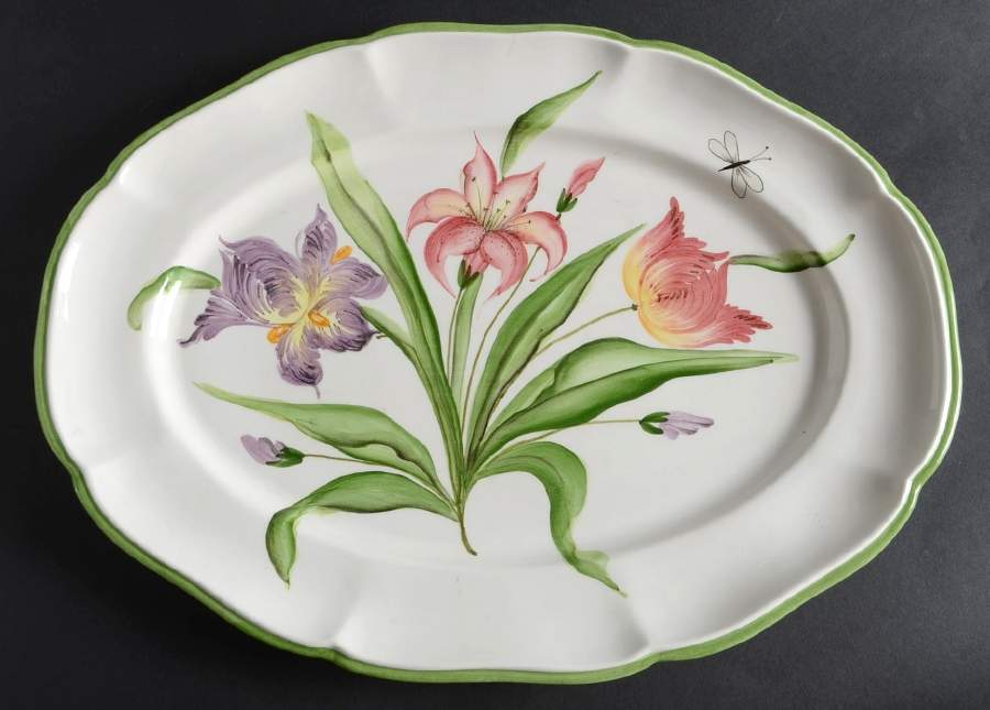 Fiori Belli 15" Oval Serving Platter by Vietri (Italy)-1