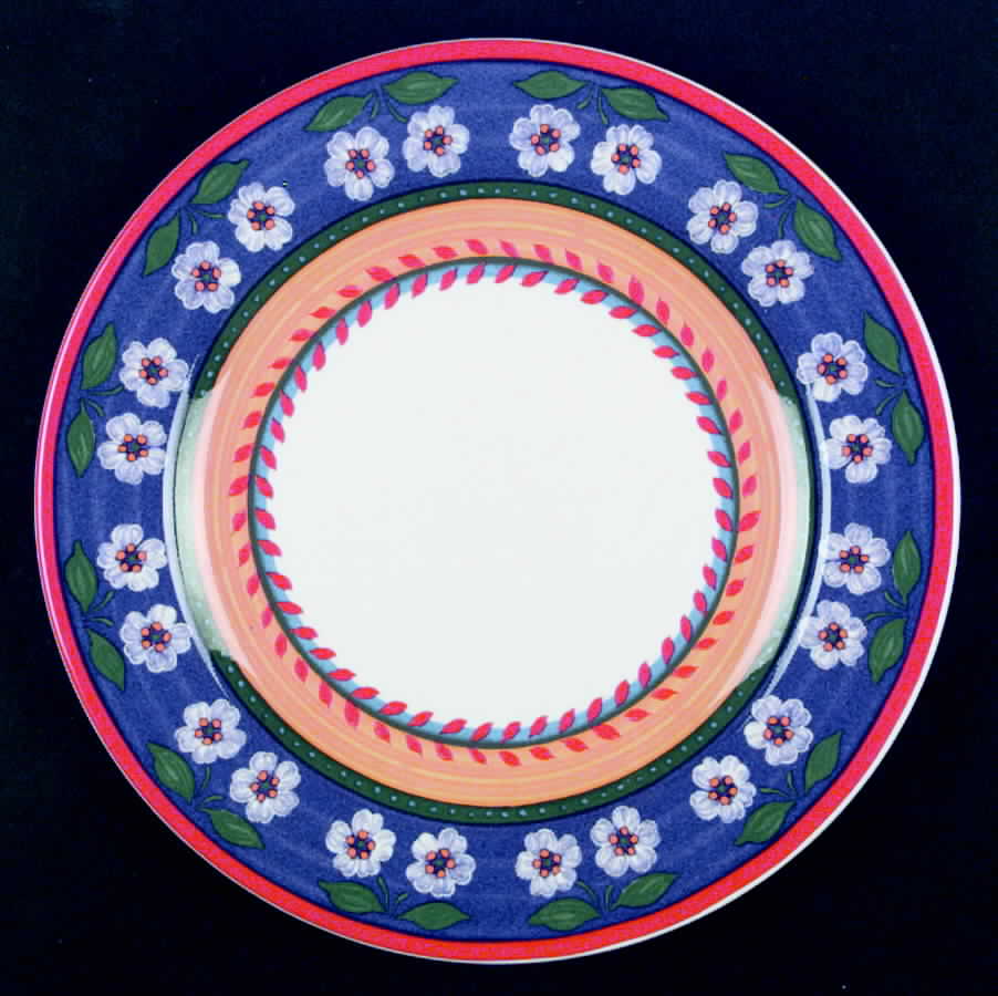 White Flowers Dinner Plate by Vista Alegre-1