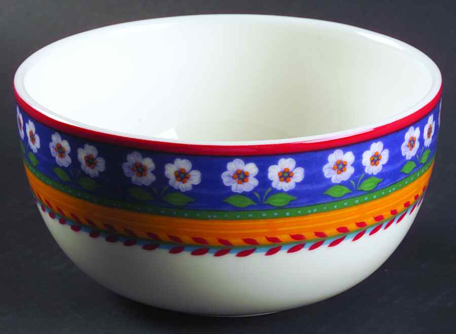 White Flowers Super Soup/Cereal Bowl by Vista Alegre-1