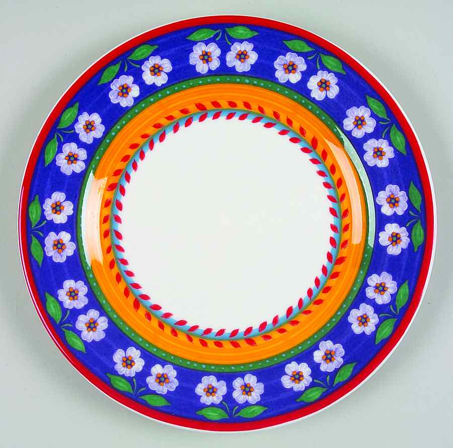 White Flowers Salad/Dessert Plate by Vista Alegre-1