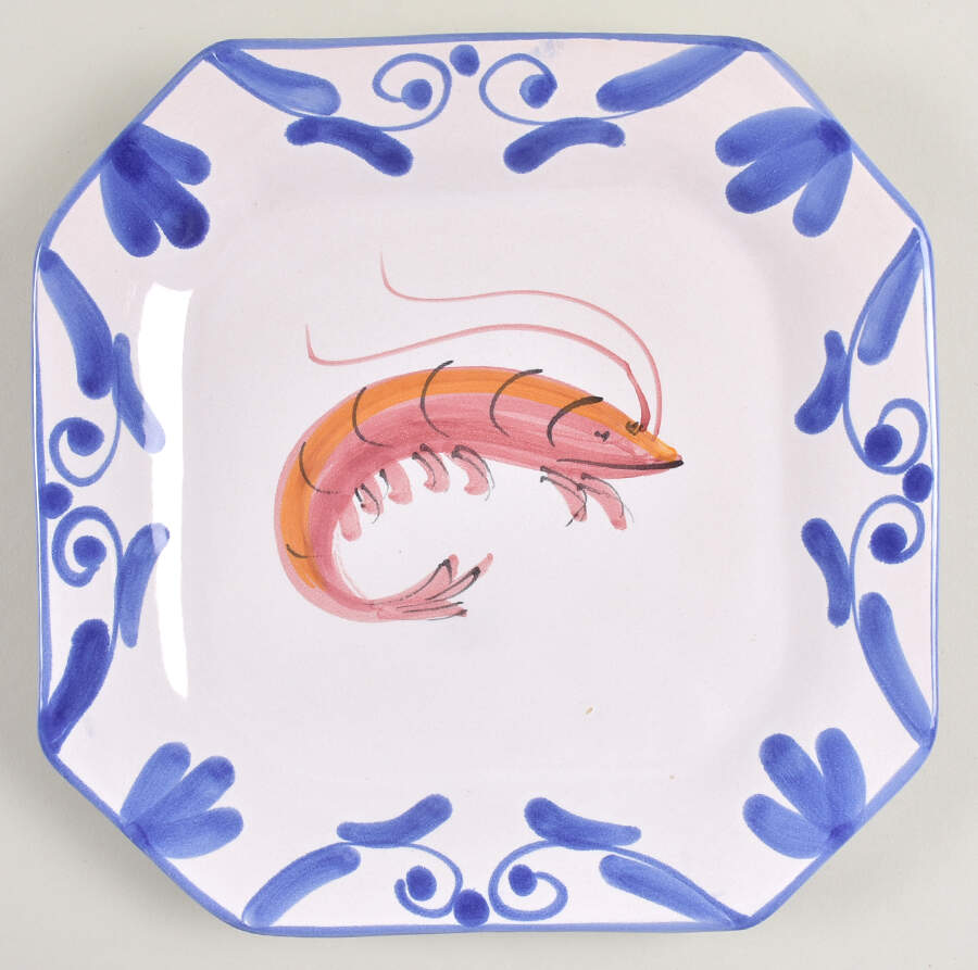 Seafood Buffet Wall Plate by Vietri (Italy)-1