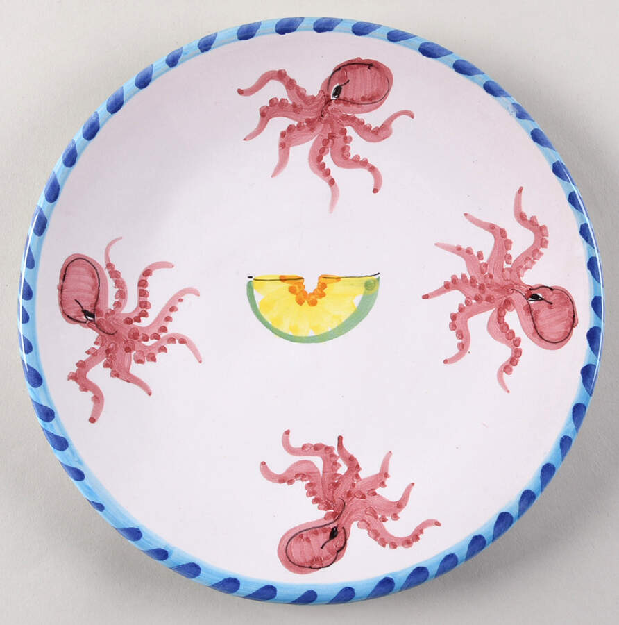 Seafood Buffet Luncheon Plate by Vietri (Italy)-1