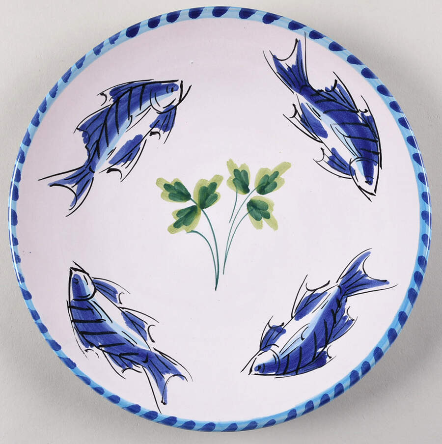 Seafood Buffet Luncheon Plate by Vietri (Italy)-1