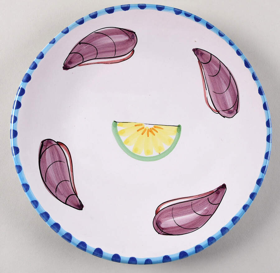 Seafood Buffet Luncheon Plate by Vietri (Italy)-1