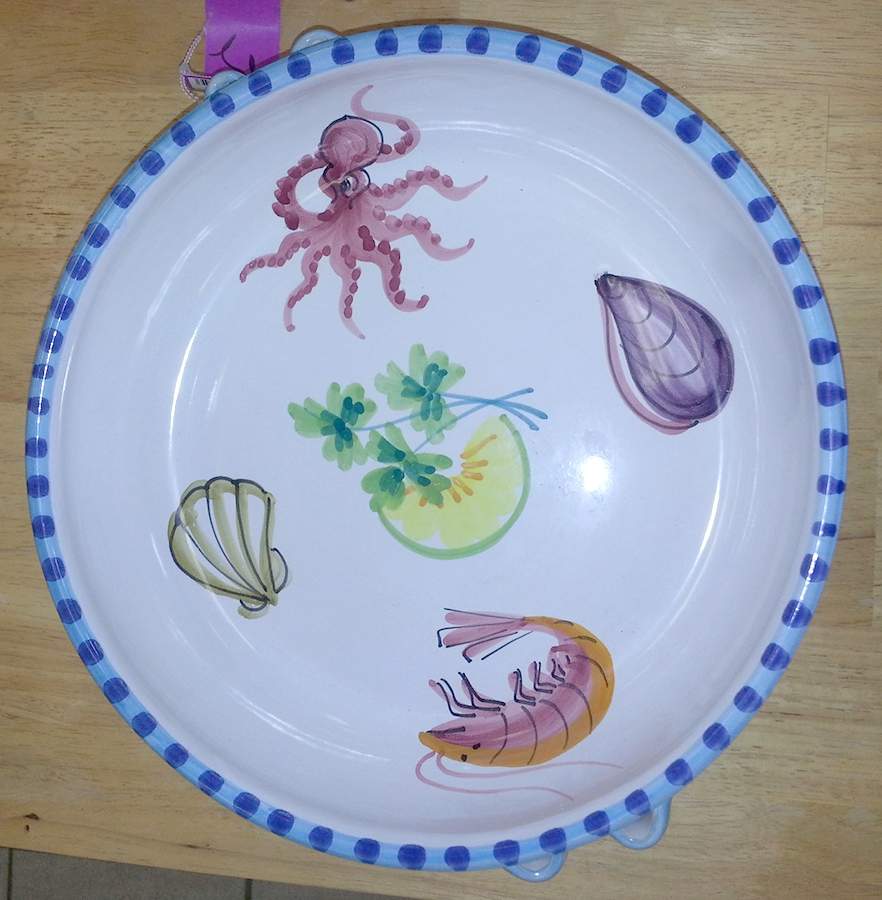 Seafood Buffet 11" Pasta Serving Bowl by Vietri (Italy)-1