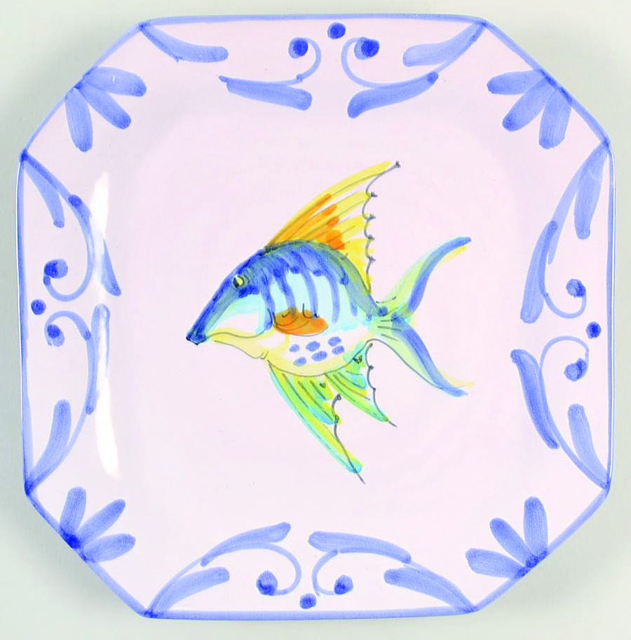 Seafood Buffet Wall Plate by Vietri (Italy)-1
