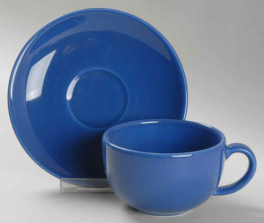 Prisma Dragon Blue Flat Cup & Saucer Set by Vista Alegre-1