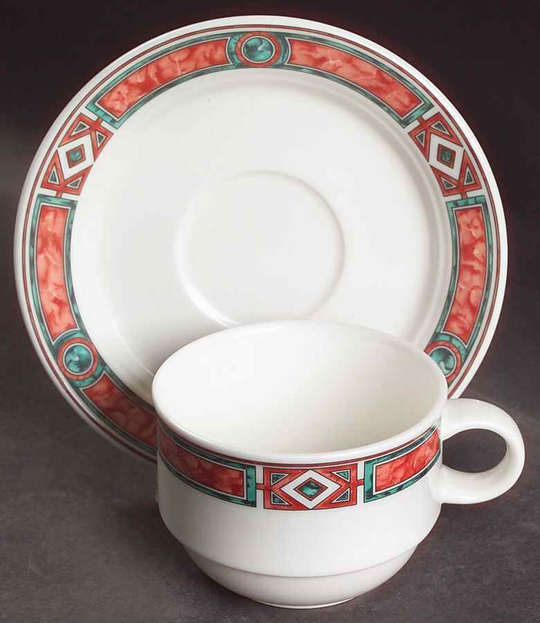 Rialto (Hotel) Flat Cup & Saucer Set by Villeroy & Boch-1