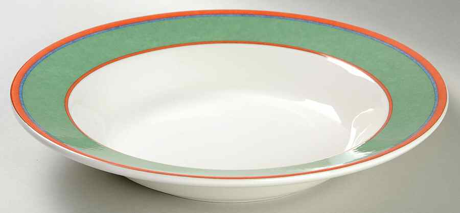 Viva Green Large Rim Soup Bowl by Villeroy & Boch-1