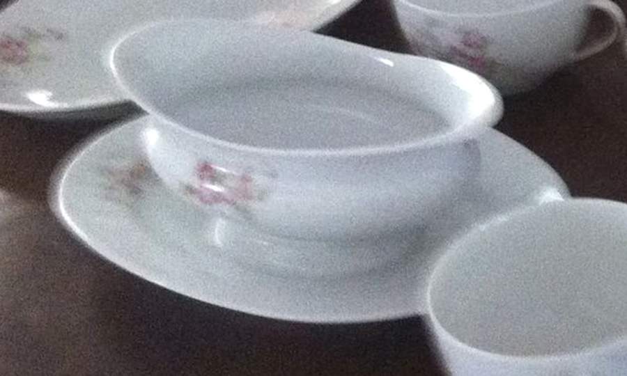 VTO102 Gravy Boat with Attached Underplate by Victoria (Austria)-1