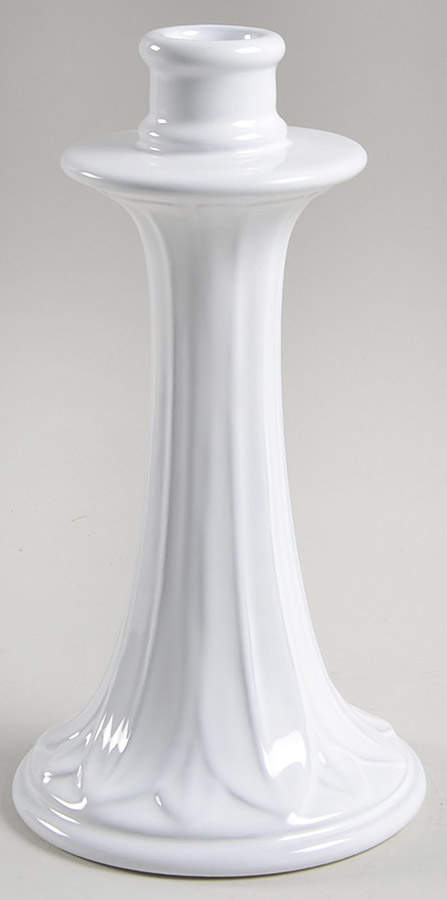 Antico Bianco 8" Tall Candlestick by Vietri (Italy)-1